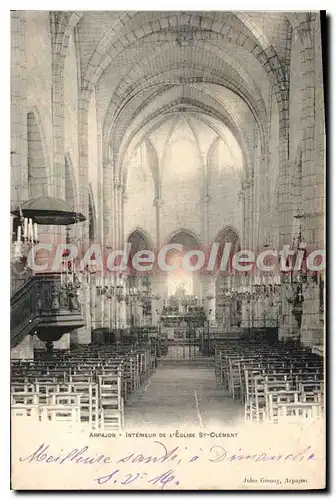 Ansichtskarte AK Arpajon Interieur De L'Eglise St Clement