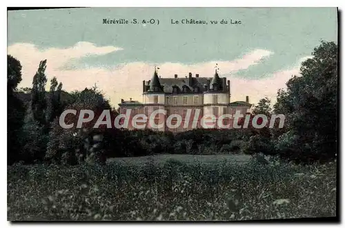 Ansichtskarte AK Mereville Le Chateau Vu Du Lac