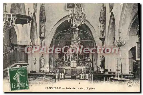 Cartes postales Janville Interieur De I'Eglise