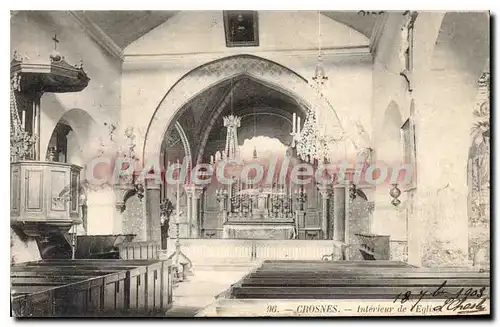 Ansichtskarte AK Crosnes Interieur De I'Eglise