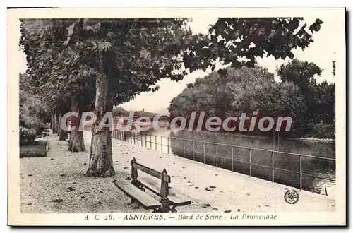 Ansichtskarte AK Asnieres Bord De Seine La Promenade