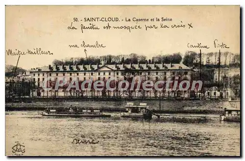 Cartes postales Saint Cloud La Caserne Et La Seine