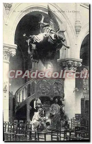 Ansichtskarte AK Saint Cloud int�rieur de l'�glise la chaire