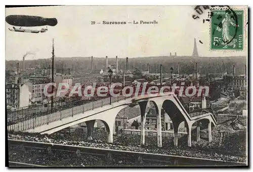 Ansichtskarte AK Suresnes La Passerelle Dirigeable