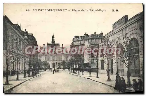 Cartes postales Levallois Perret Place De La Republique