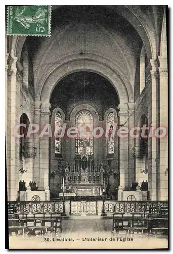 Cartes postales Levallois L'Interieur De I'Eglise