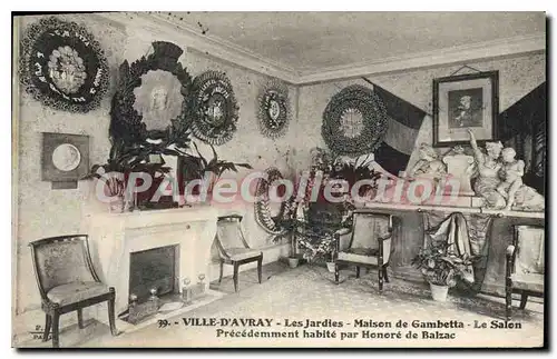 Ansichtskarte AK Ville D'Avray Les Jardies Maison De Gambetta Le Salon Honor� de Balzac