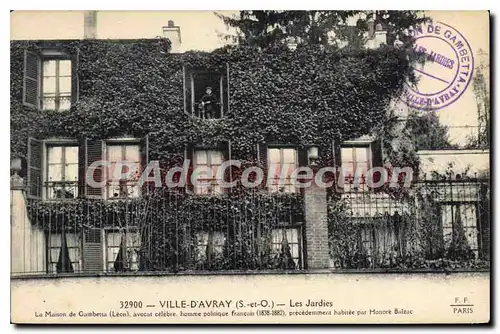 Ansichtskarte AK Ville D'Avray Les Jardies Maison De Gambetta Honor� de Balzac