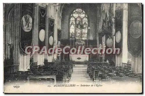 Cartes postales Aubervilliers Interieur De I'Eglise