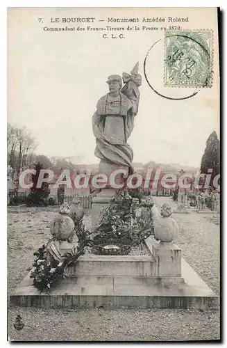 Ansichtskarte AK Le Bourget Monument Amedee Roland Commandant Des Francs tireurs de la presse en 1870