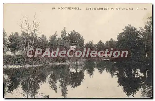 Ansichtskarte AK Montfermeil Lac Des Sept Iles Vu Des Tribunes