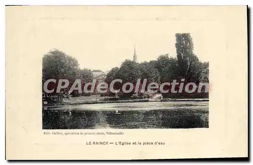 Ansichtskarte AK Le Raincy L'Eglise Et La Piece D'Eau