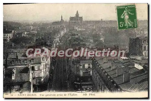 Cartes postales Saint Denis Vue Generale Prise De I'Eglise