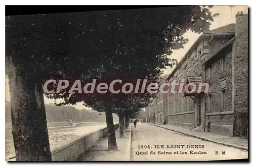 Cartes postales Saint Denis Quai De Seine Et Les Ecoles