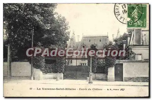 Cartes postales La Varenne Saint Hilaire Entree Du Ch�teau