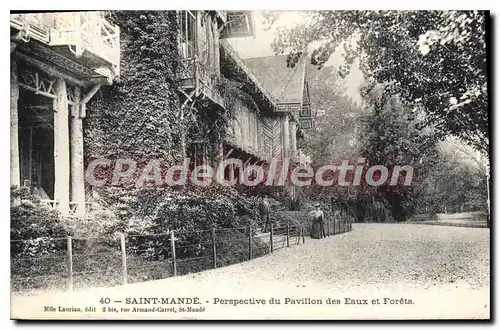 Ansichtskarte AK Saint Mande Perspective Du Pavillon Des Eaux Et Forets