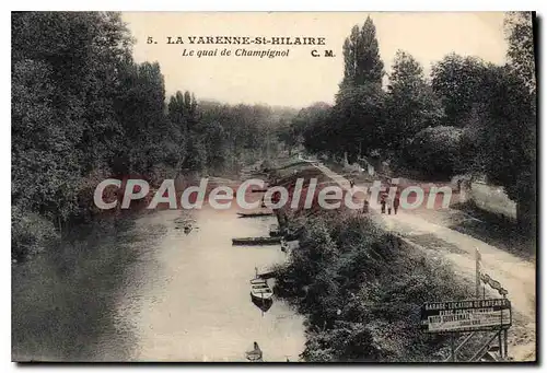 Cartes postales La Varenne St Hilaire Le Quai De Champignol