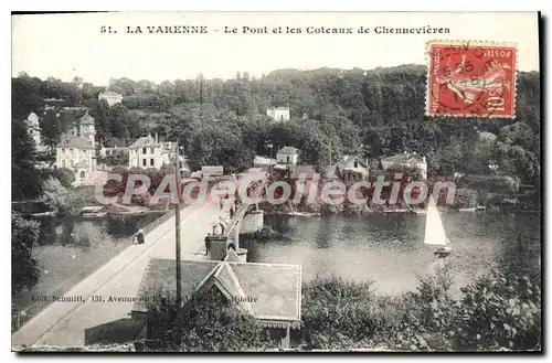 Ansichtskarte AK La Varenne Le Pont Et Les Coteaux De Chennevieres