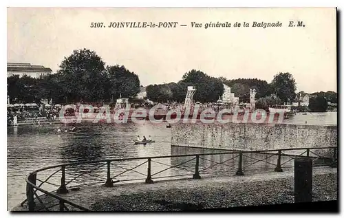 Cartes postales Joinville Le Pont Vue Generale De la Baignade