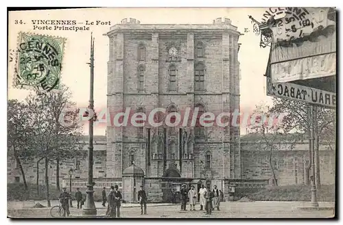 Cartes postales Vincennes Le Fort Porte Principale