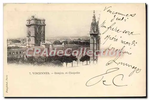 Cartes postales Vincennes Donjon Et Chapelle