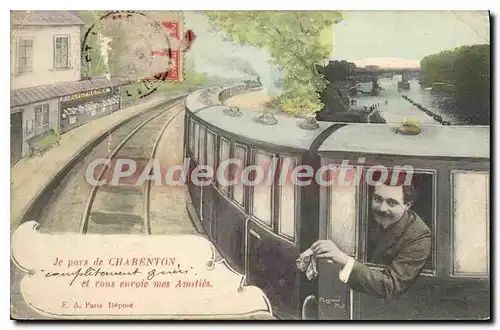 Cartes postales Charenton je Pars Et Vous Envoie Mes Amities