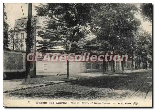 Ansichtskarte AK Nogent Sur Marne Rue Du Cedre Et Grande Rue