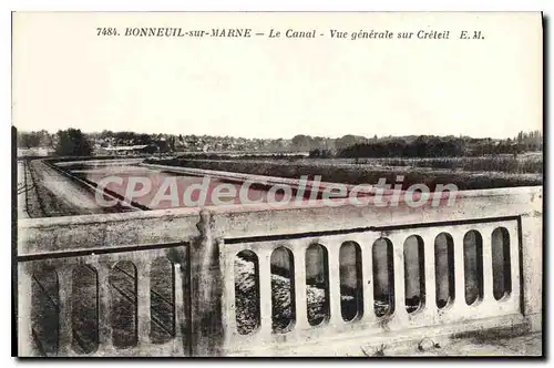 Cartes postales Bonneuil Sur Marne Le Canal Vue Generale Sur Creteil