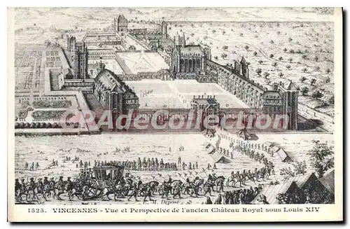 Cartes postales Vincennes Vue Et Perspective De I'Ancien Chateau Royal Sous Louis XIV