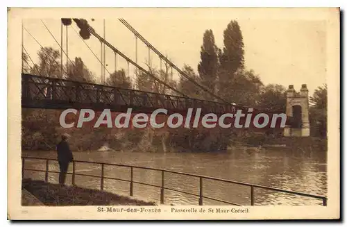 Ansichtskarte AK St Maur Des Fosses Passerelle De St Maur Creteil