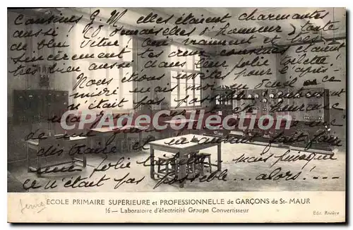 Cartes postales St Maur Des Fosses �cole primaire Superieure Et Professionnelle laboratoire d'�lectricit� conver