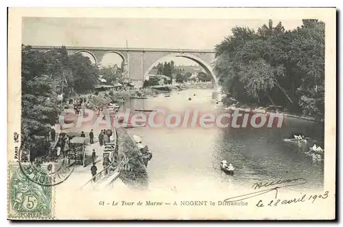 Cartes postales Nogent Le Dimanche Le Tour De Marne