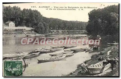 Cartes postales Alfort Vue Sur La Baignade De St Maurice ile de charentonneau