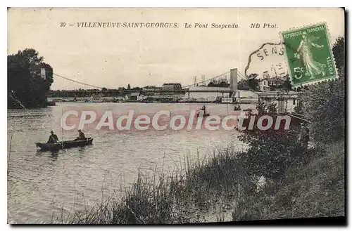 Ansichtskarte AK Villeneuve Saint Georges Le Pont Suspendu