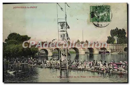 Cartes postales Joinville Le Pont championnat De la Nage le plongeon