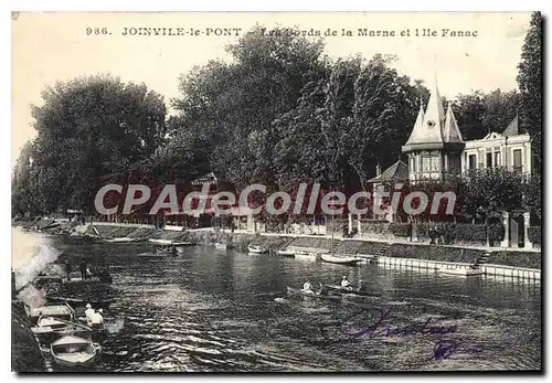 Ansichtskarte AK Joinville Le Pont bords De La Marne Et I'Ile Fanac