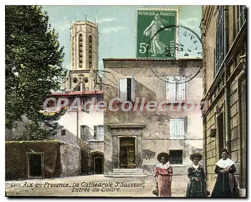 Cartes postales Aix En Provence La Cathedrale Saint Sauveur Entree Du Cloitre