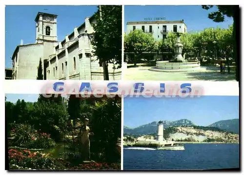 Cartes postales moderne Cassis L'Eglise Le Boulodrome Le Port