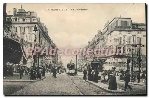 Cartes postales Marseille La Canebiere