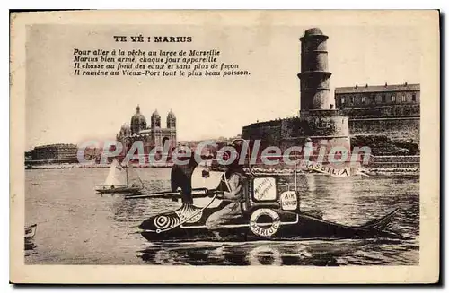 Cartes postales Marius Pour Aller A la Peche Au Large De Marseille