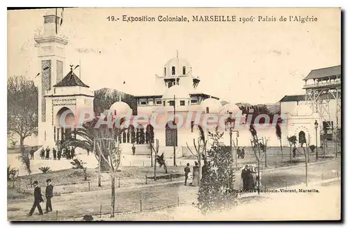 Cartes postales Marseille Palais De I'Algerie exposition Coloniale 1906