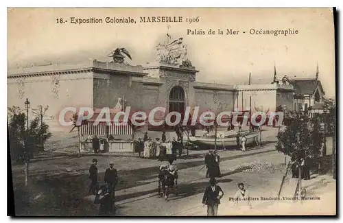 Cartes postales Marseille Exposition Coloniale 1906 Palais De La Mer Oceanographie