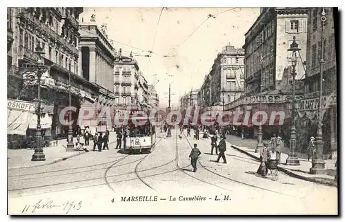 Cartes postales Marseille La Cannebiere