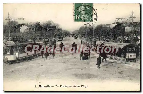 Cartes postales Marseillais Le Prado Vu De La Plage