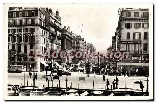 Cartes postales Marseille Le Quai Des Belges Et La Canebiere