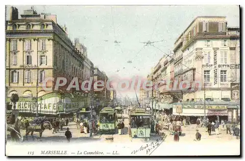 Cartes postales Marseille La Canebiere