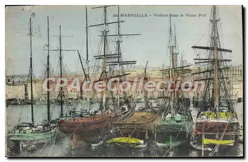 Cartes postales Marseille Voillers gans Le Vieux Port