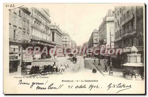 Cartes postales Marseille La Cannebiere