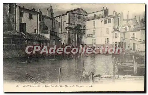 Cartes postales Martigues Quartier De I'Ile Bassin De Brescon