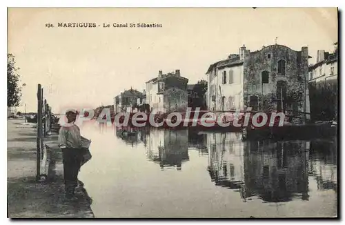 Ansichtskarte AK Martigues Le Canal St Sebastien